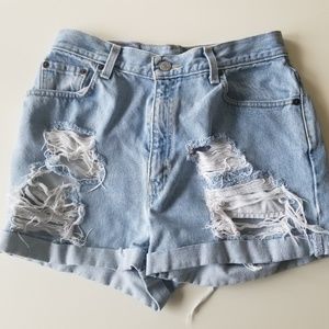 High Waisted Denim Shorts